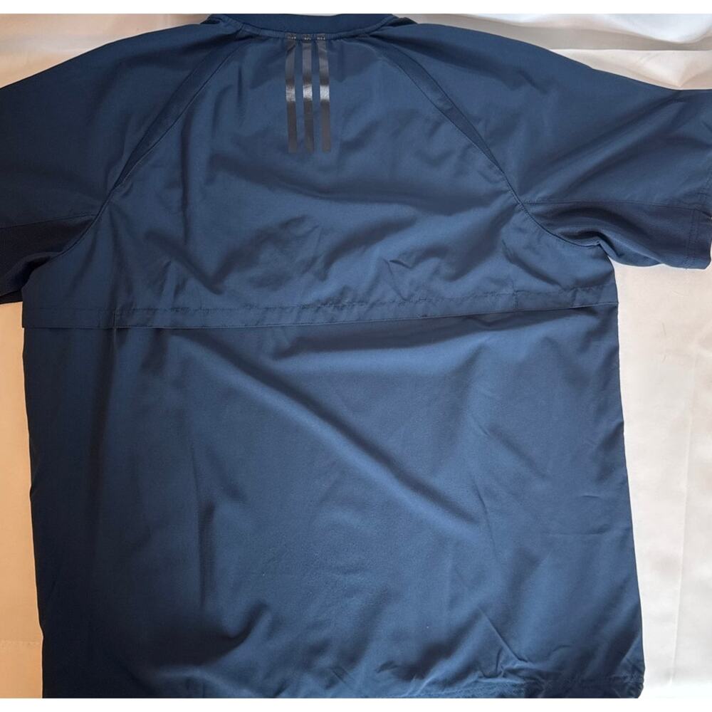 Adidas Men’s Batting Jacket Navy Blue Triple Stripe Size L - Picture 8 of 8